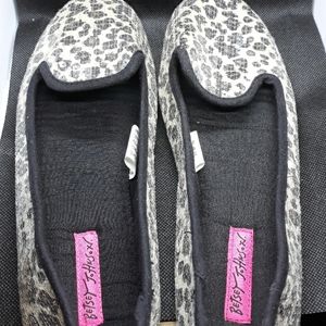 Betsey Johnson Sequin leopard flats/slipper shoes